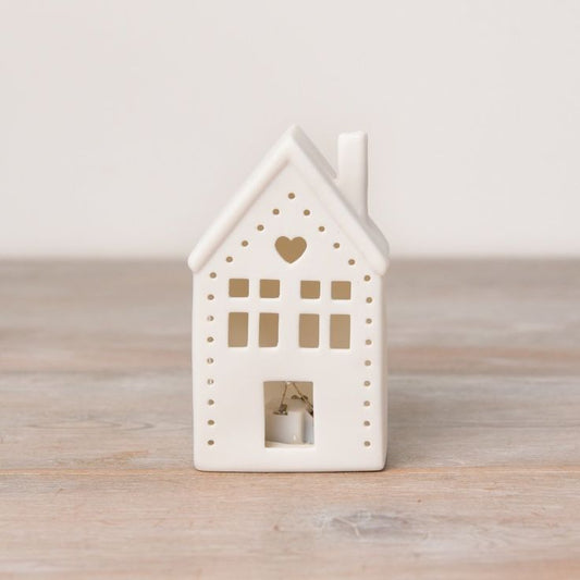 Maison lumineuse avec coeur (11cm)