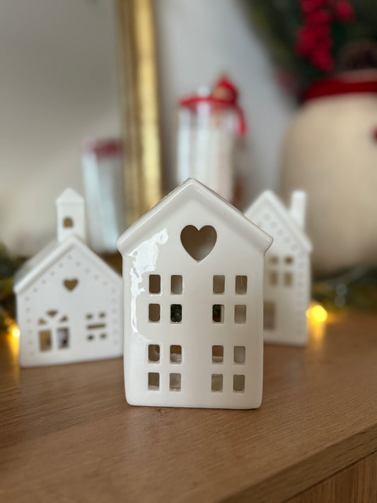 Maison LED blanche (12cm)