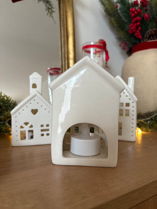 Maison LED blanche (12cm)