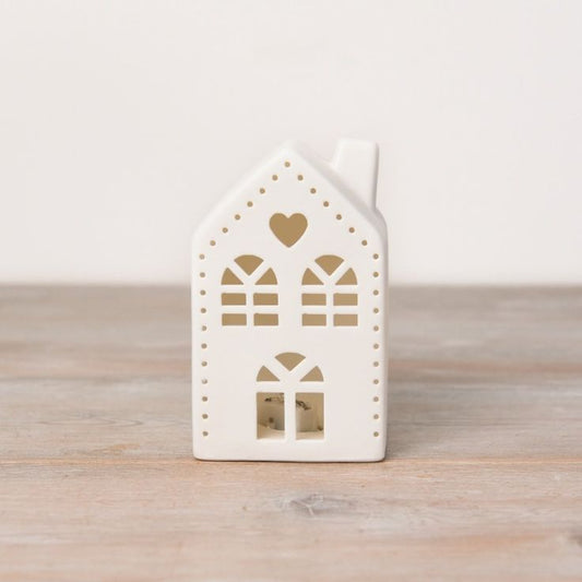 Maison lumineuse avec coeur (12,5cm)